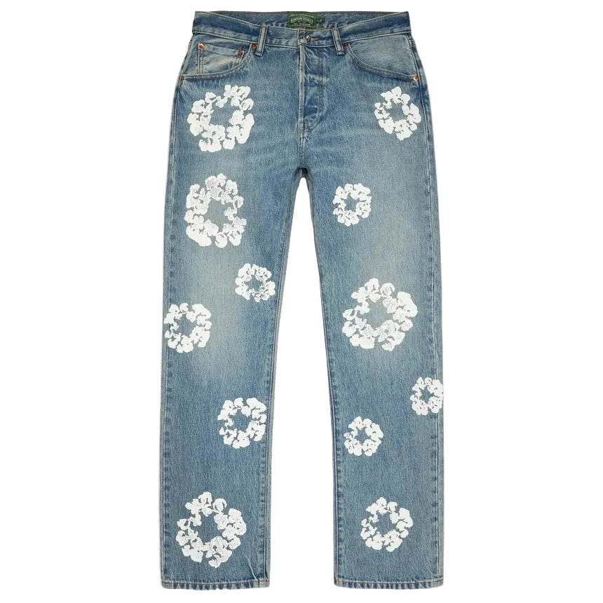 Denim Tears Straight Cotton Wreath Denim Pant (LIGHT WASH)