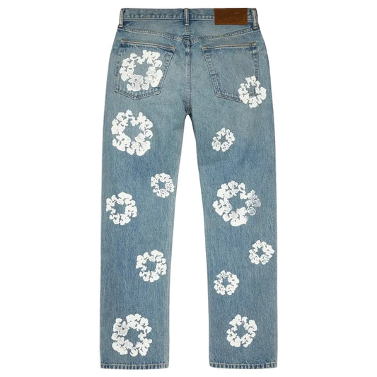 Denim Tears Straight Cotton Wreath Denim Pant (LIGHT WASH)