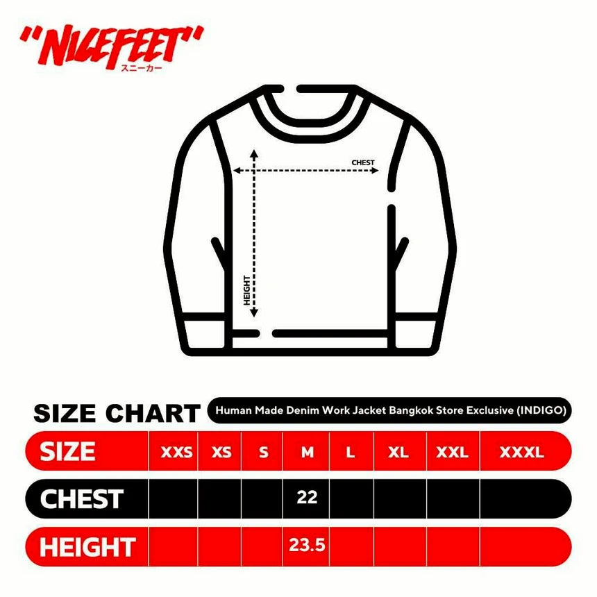 Human Made 牛仔工装夹克曼谷门店独家发售款 (靛蓝色)