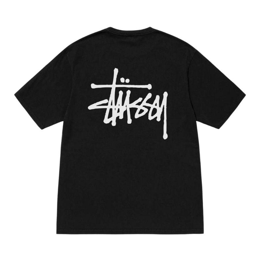 Stussy T恤 基础款 Stussy 颜料染色 (黑色)