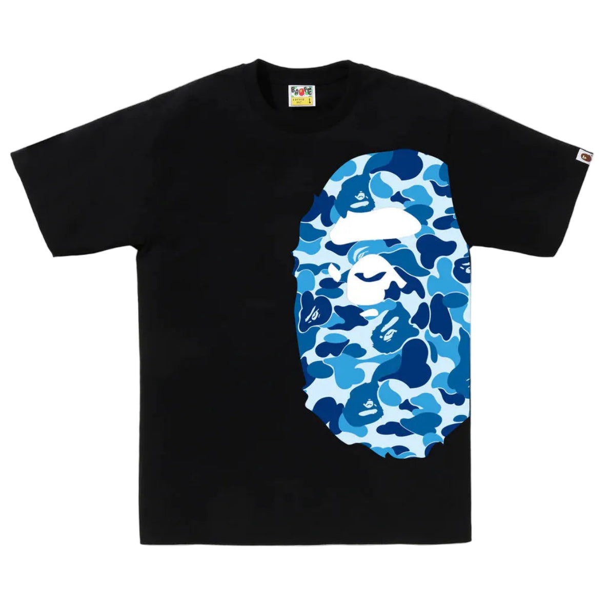BAPE Abc Camo Side Big Ape Head Tee (BLACK/BLUE)