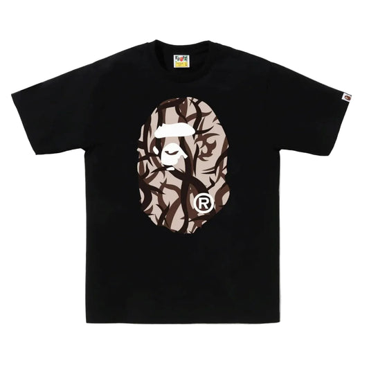 BAPE Trial Camo Big Ape Head Tee (BLACK/BEIGE)