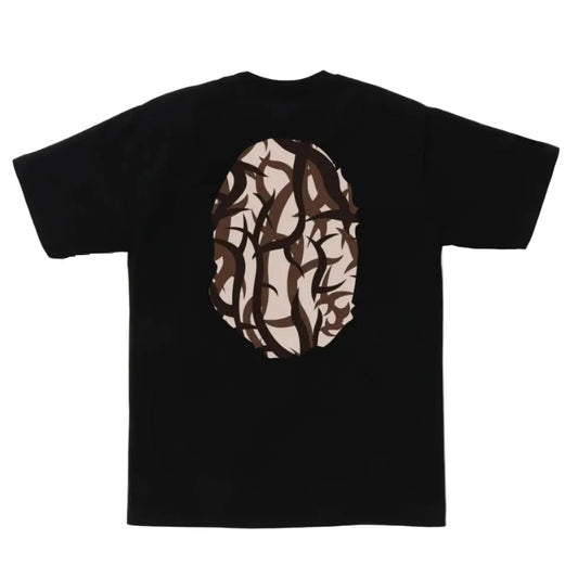 BAPE Trial Camo Big Ape Head Tee (BLACK/BEIGE)