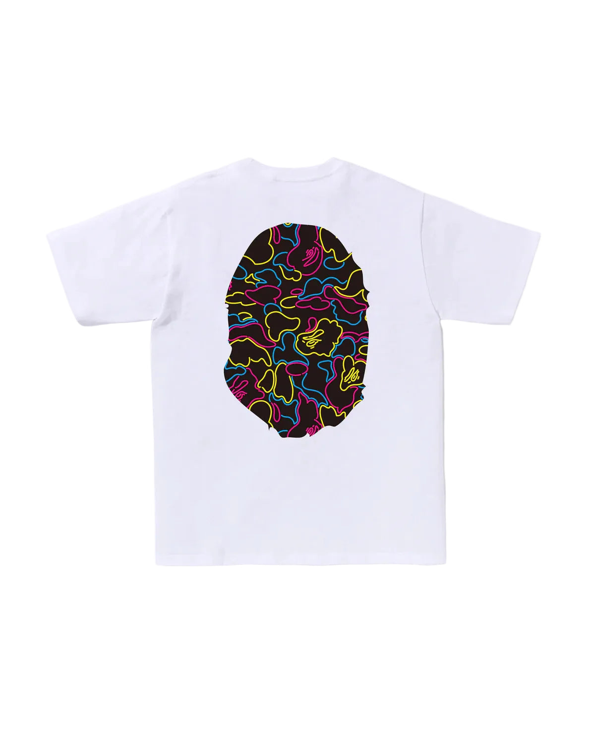 BAPE Neon Camo Big Ape Head Tee (WHITE)
