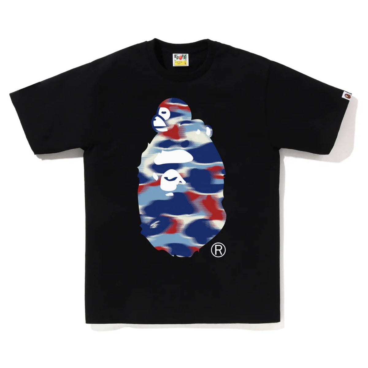 BAPE Screen Camo Milo On Big Ape Tee (BLACK/BLUE)