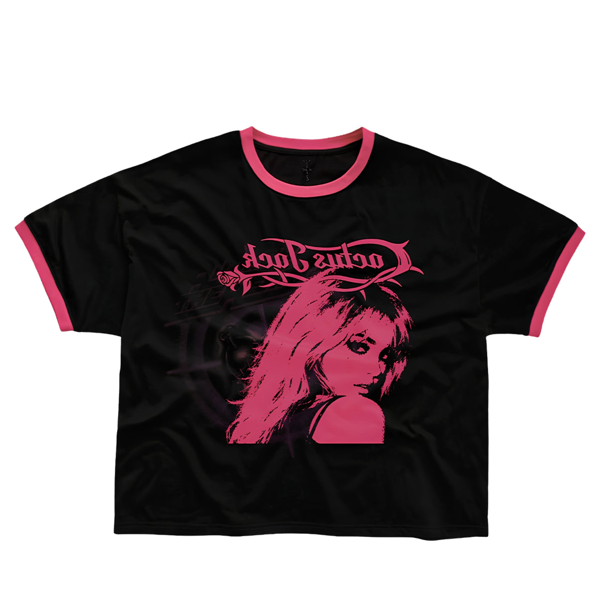 Travis Scott Cactus Jack Burning Desire Ringer Tee (BLACK)