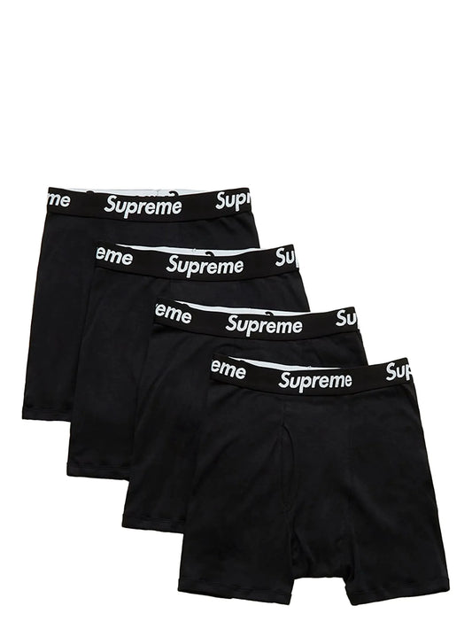 Supreme x Hanes Boxer Briefs 4 Pack (BLACK)