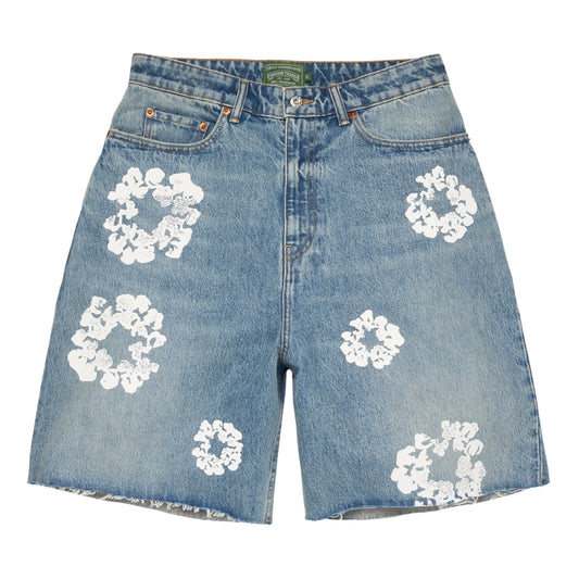Denim Tears Cotton Wreath Denim Shorts (LIGHT WASH)