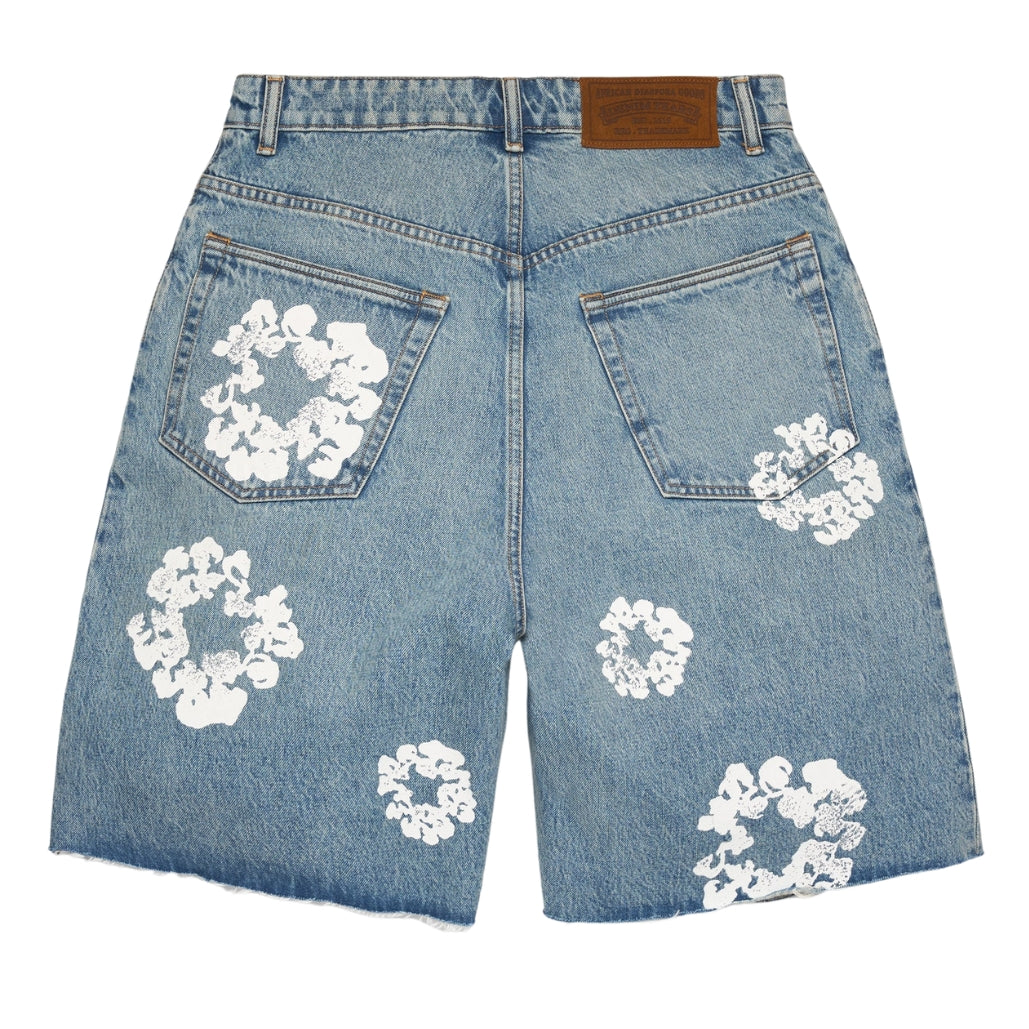 Denim Tears Cotton Wreath Denim Shorts (LIGHT WASH)