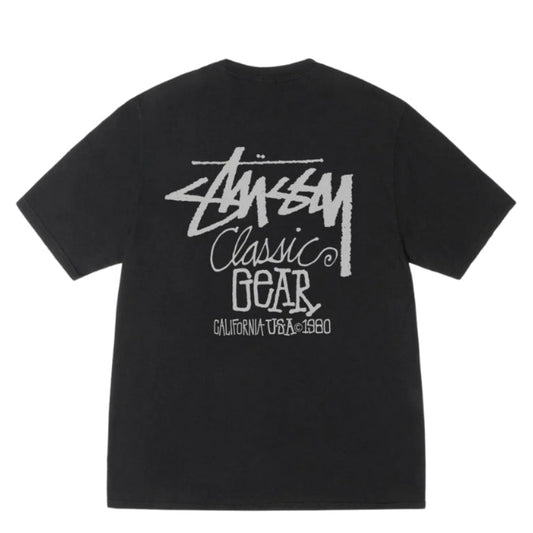 Stussy Tee Classic Gear Pigment Dyed (BLACK)