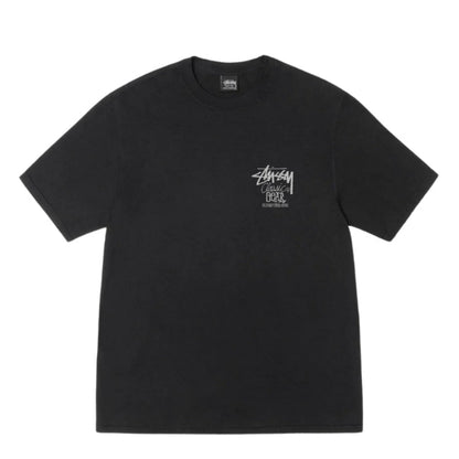 Stussy 短袖T恤 经典款 颜料染色 (黑色)