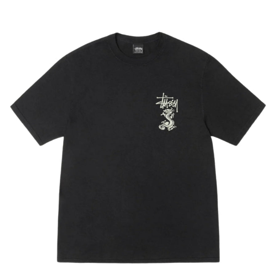 Stussy Tee Double Dragon Pigment Dyed (BLACK)