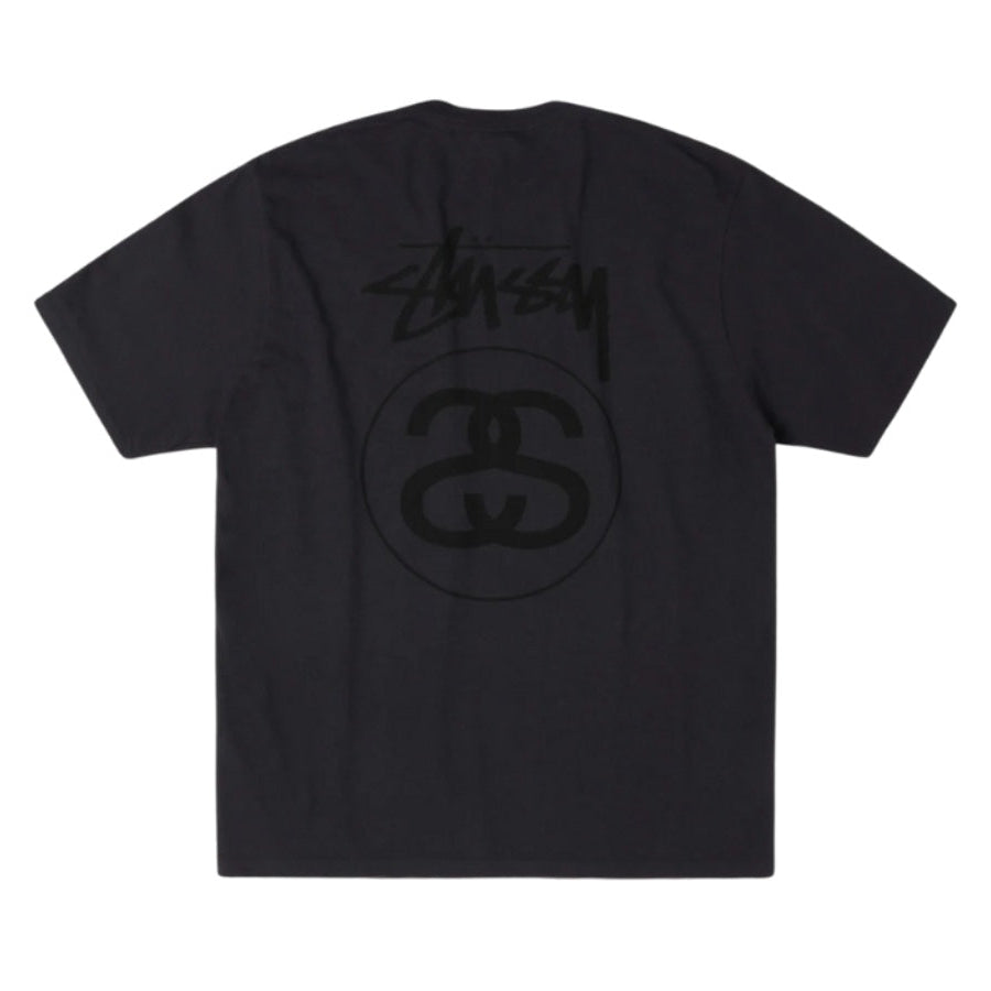Stussy Tee Stock link Pigment Dyed (FADED BLACK)
