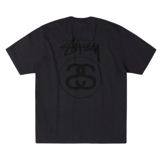 Stussy Tee Stock link Pigment Dyed (FADED BLACK)