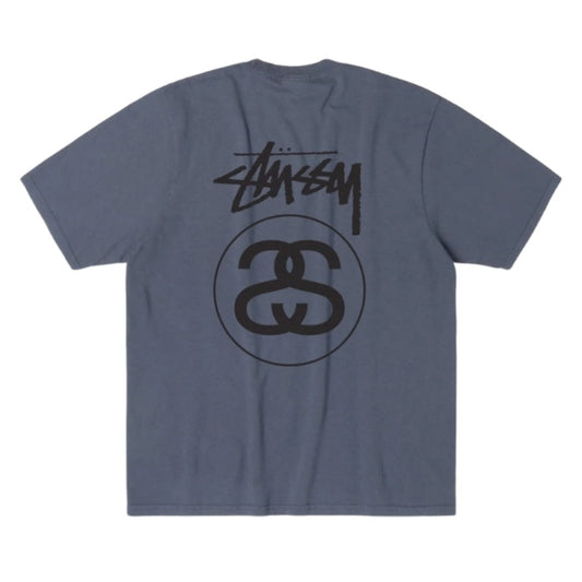 Stussy Tee Stock link Pigment Dyed (NAVY)