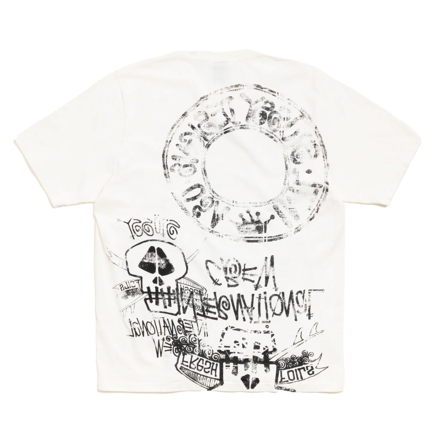 Stussy Tee Skulls 颜料染色 T恤 (NATURAL)