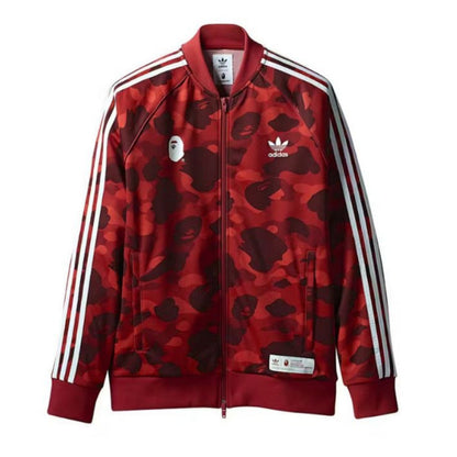 BAPE X adidas adicolor 运动夹克 (原色红)
