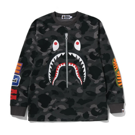 BAPE Color Camo Shark L/S Tee (BLACK)