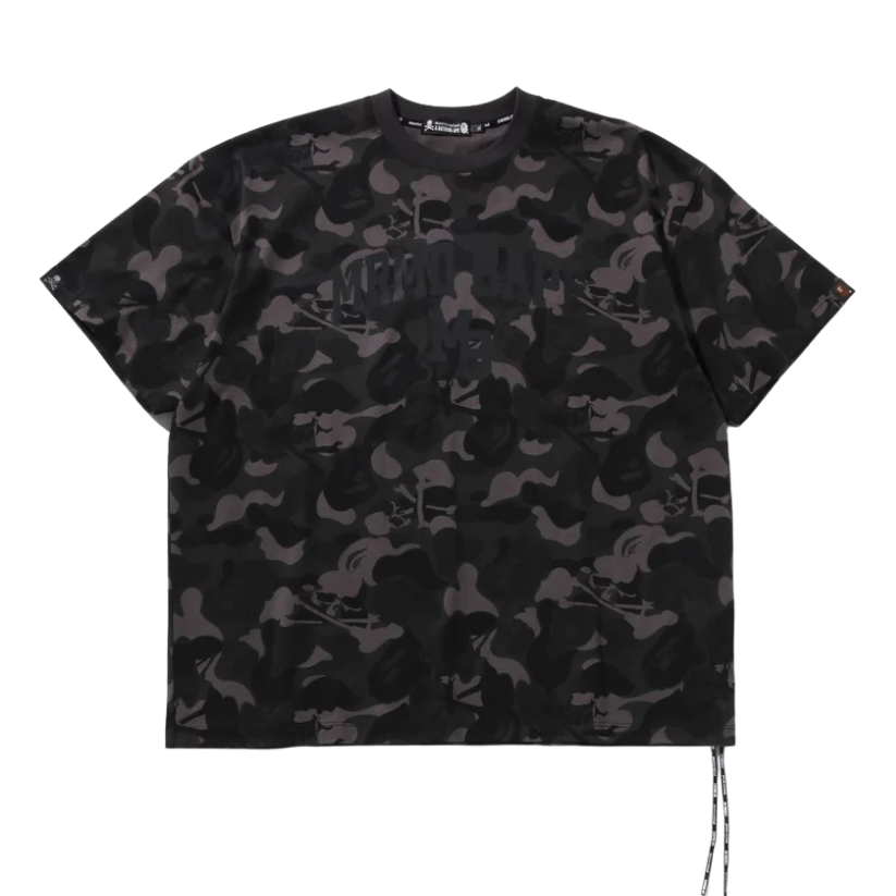 BAPE x MMJ Skull Camo College Relaxed fit Tee (BLACK)