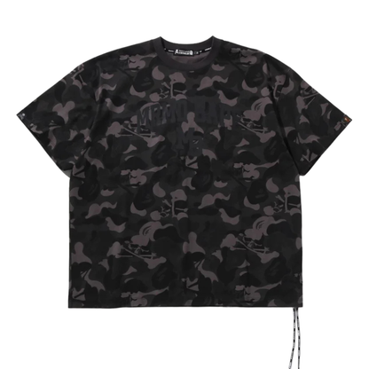 BAPE x MMJ Skull Camo College Relaxed fit Tee (BLACK)