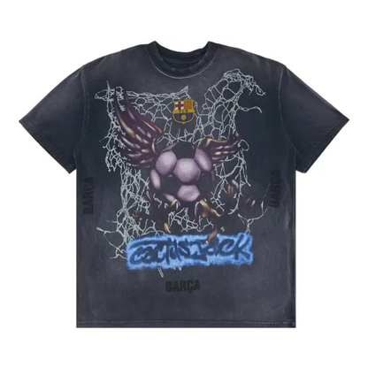 Travis Scott x FC Barcelona Washed Spray Logo Tee