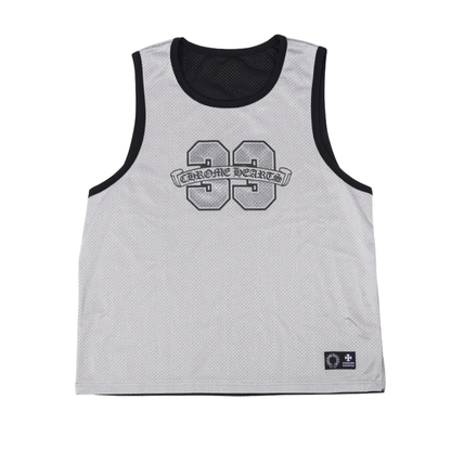 Chrome Hearts Reversible Mesh Warm Up Basketball Jersey (BLACK)