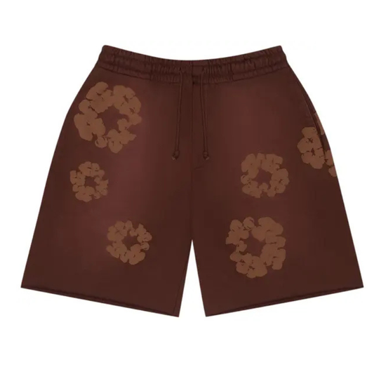Denim Tears Mono Cotton Wreath Sweat Shorts (BROWN)