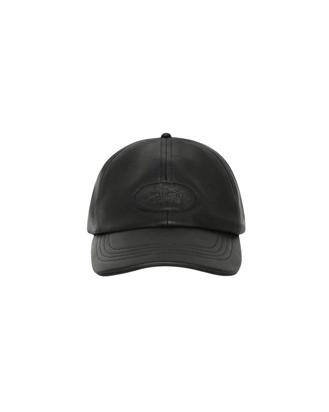 Stussy Low Profile Leather Strapback (BLACK)
