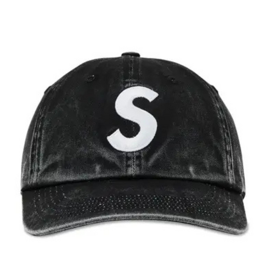 Supreme Pigment Coated S Logo 6-Panel (BLACK)