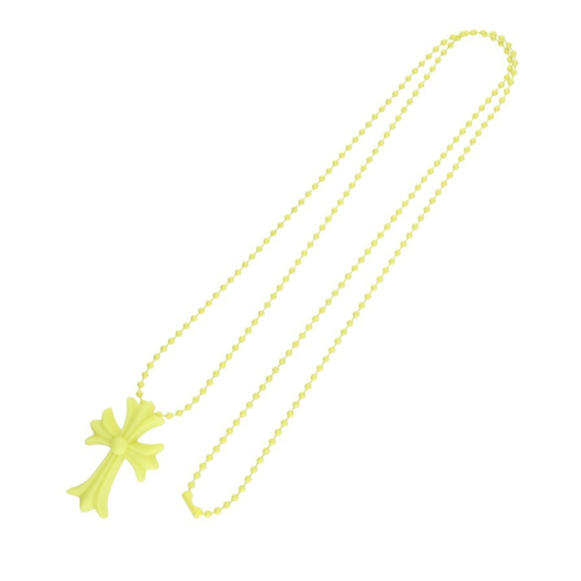 Chrome Hearts Silicone Rubber Cross Necklace (YELLOW)