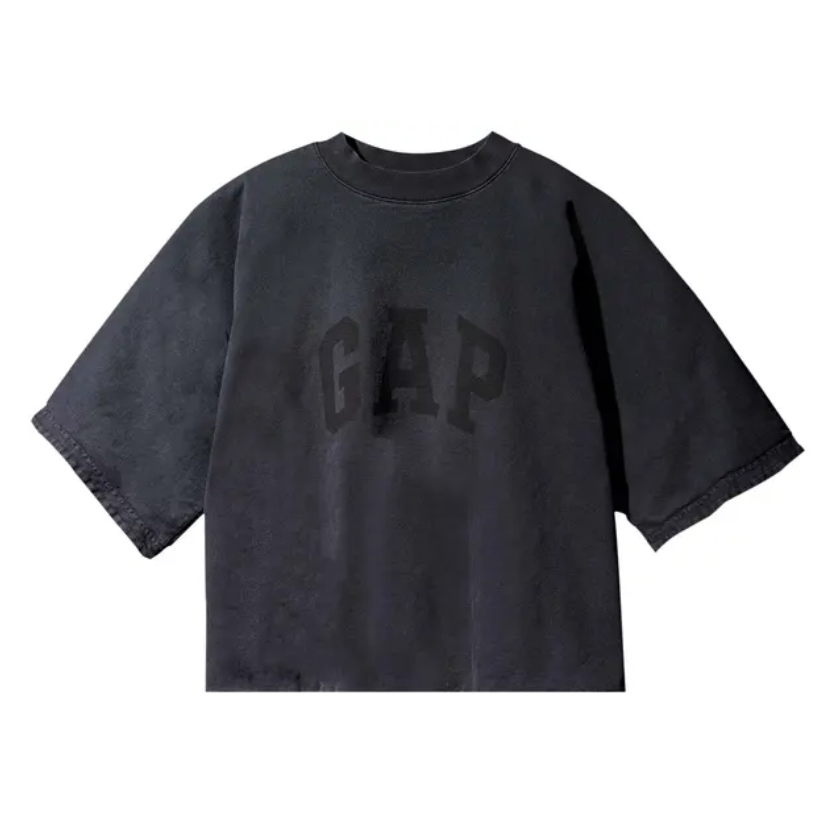 Yeezy x Gap 78 CROP DOVE No Seam Tee (BLACK)