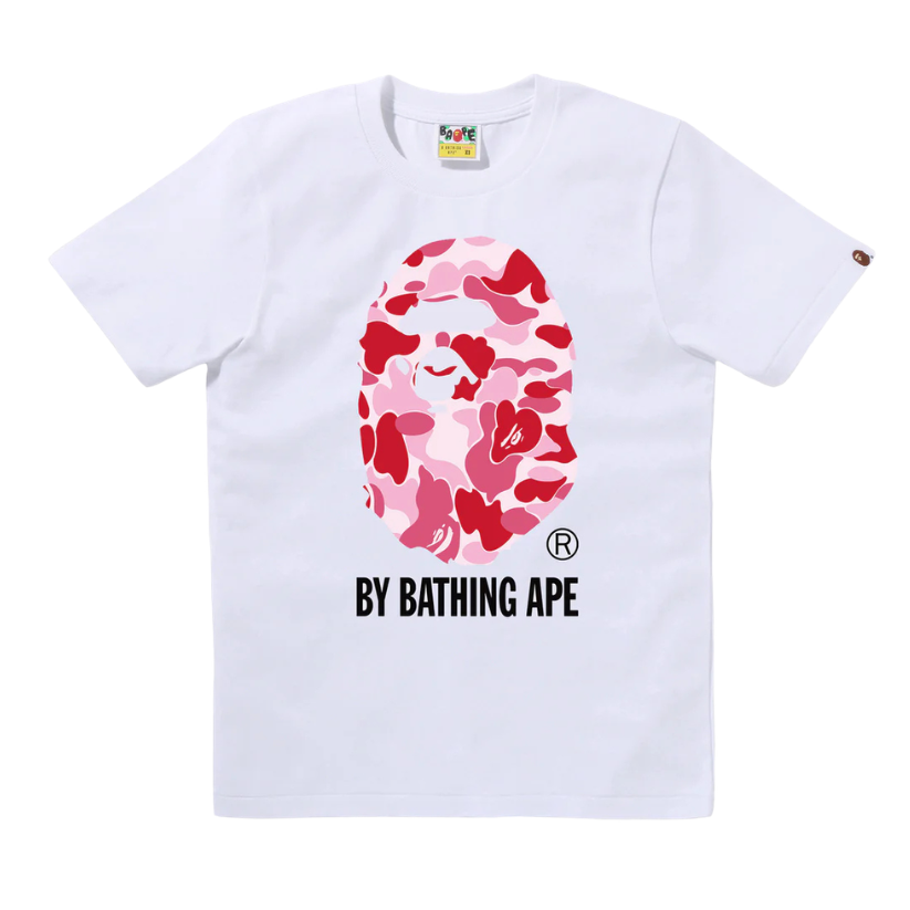 BAPE ABC Camo By Bathing Ape Tee (WHITE/PINK) LADIES