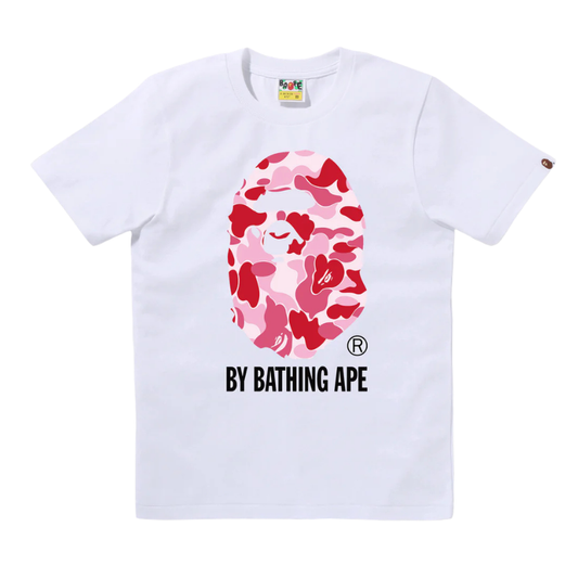 BAPE ABC Camo By Bathing Ape Tee (WHITE/PINK) LADIES