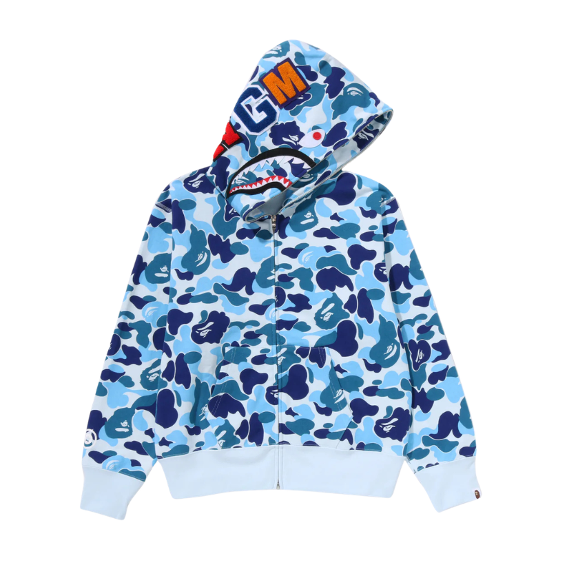 BAPE ABC Camo Shark Full Zip Hoodie (BLUE) LADIES