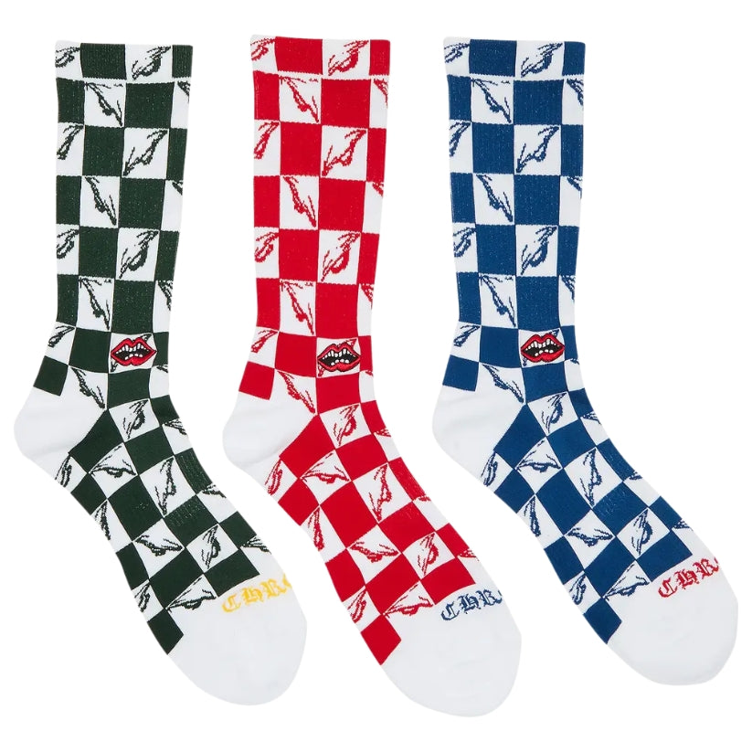 Chrome Hearts x Matty Boy 99 Eyes Socks Set 3 Pairs (MULTICOLOR)