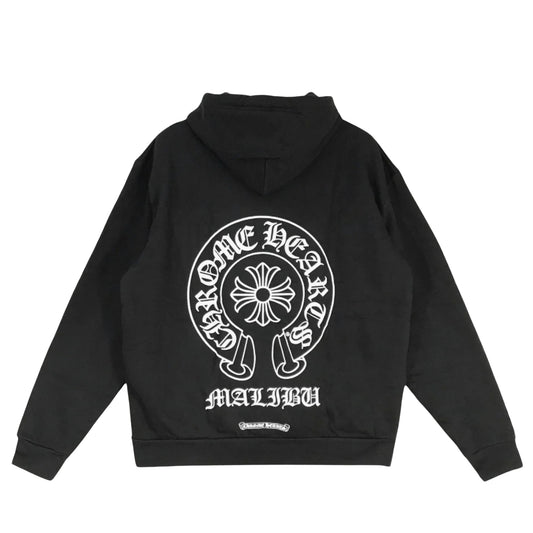 Chrome Hearts Malibu Exclusive Horseshoe Zip Up Hoodie (BLACK)