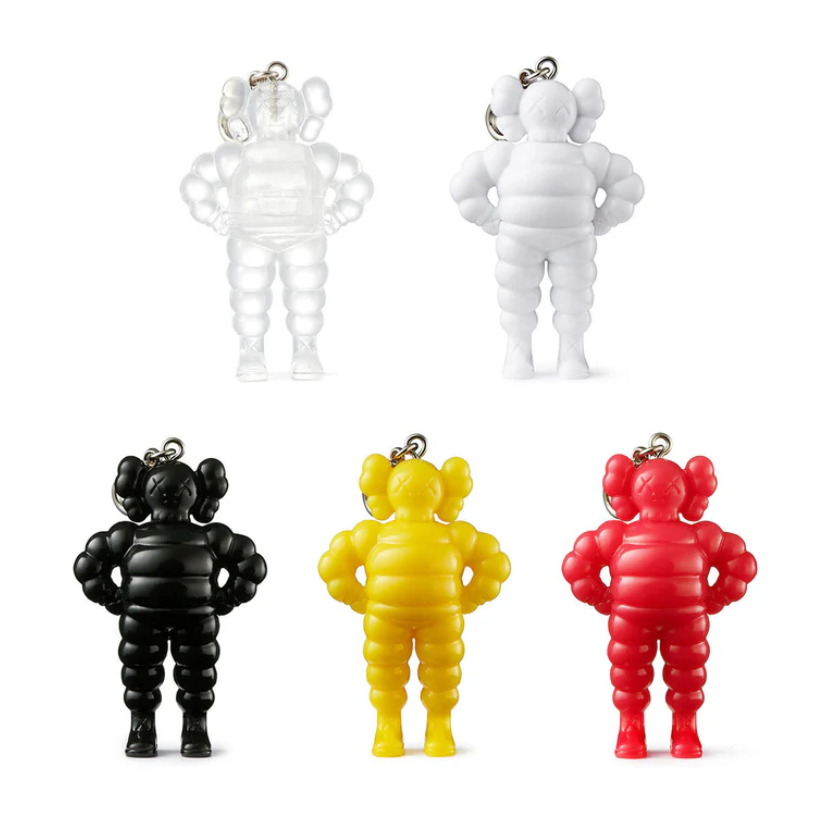 KAWS Tokyo First Chum Keychain Set (2021) Clear/White/Black/Yellow/Pink