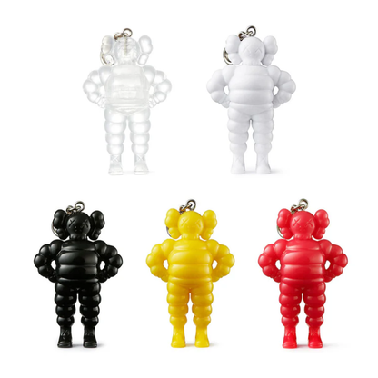 KAWS Tokyo First Chum Keychain Set (2021) Clear/White/Black/Yellow/Pink