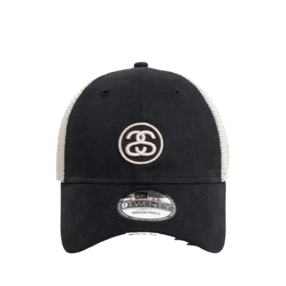 Stussy X New Era 9twenty SS Link 卡车帽 (暗夜黑)
