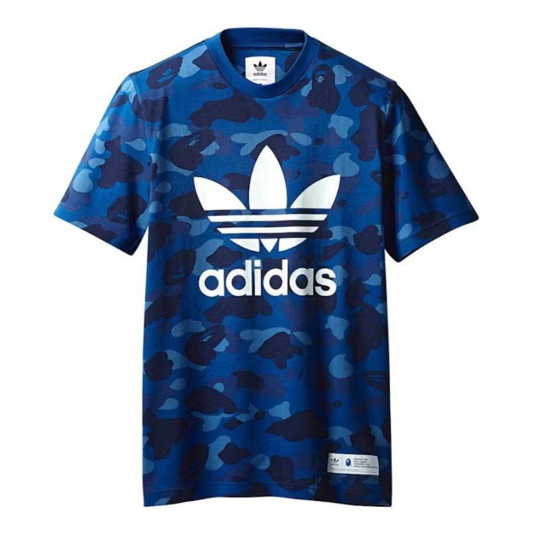 BAPE X adidas adicolor T恤（蓝色）
