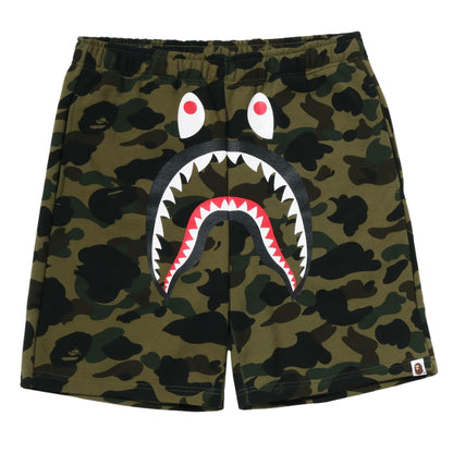 BAPE 1st Camo Shark Sweat Shorts (GREEN)