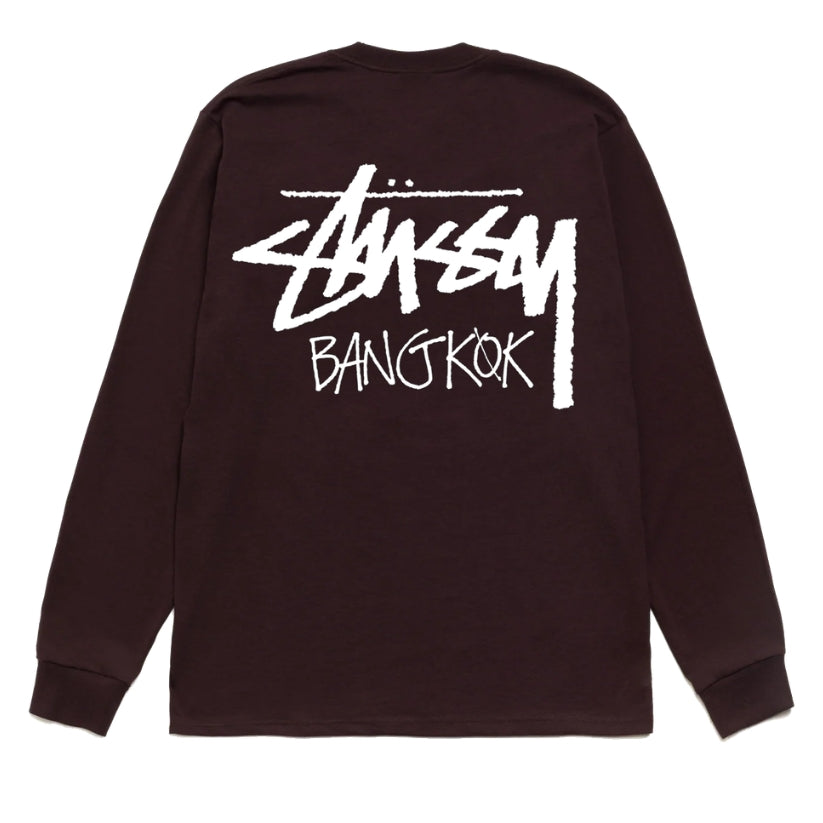 Stussy L/S Tee Bangkok (CHOCOLATE)