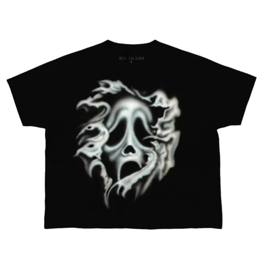 Travis Scott x Don Toliver x Scream Airbrush Ghostface Tee (BLACK)
