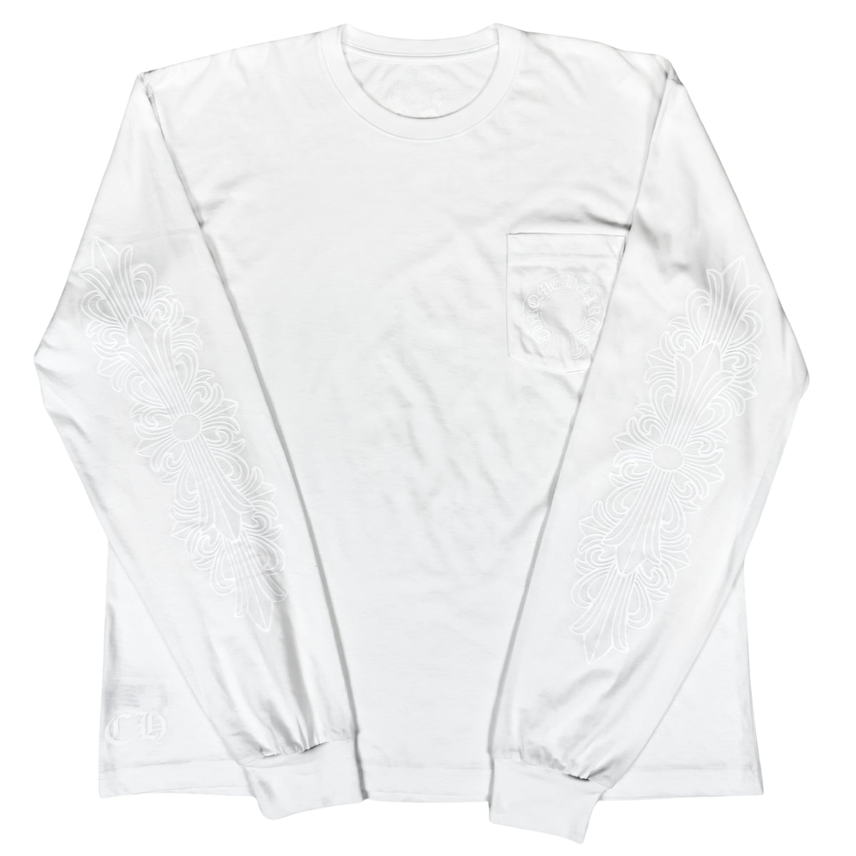 Chrome Hearts Pocket Crew L/S T-Shirt (WHITE/WHITE)