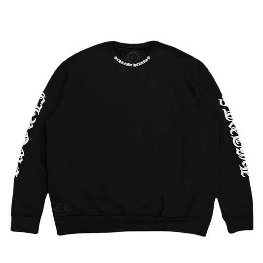 Chrome Hearts Neck Logo Crewneck (BLACK)