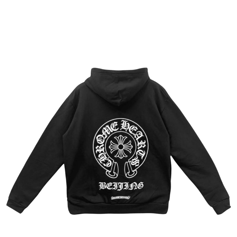 Chrome Hearts Beijing Exclusive Horseshoe Zip Up Hoodie (BLACK)