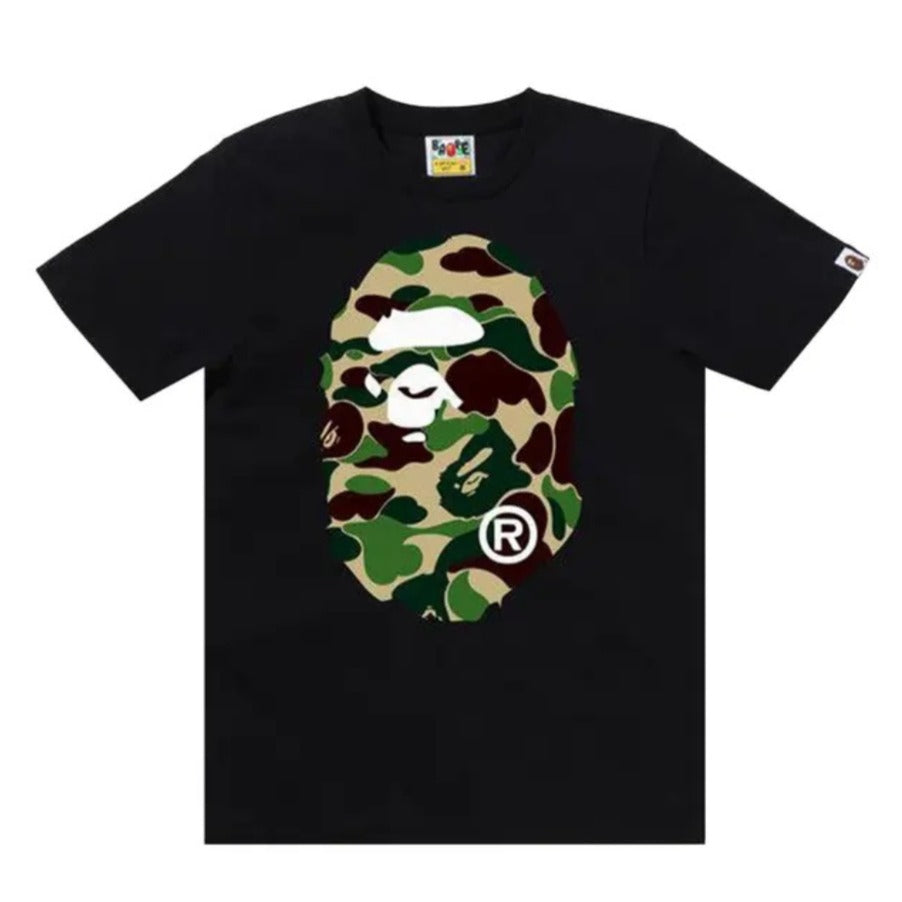 BAPE ABC Camo Big Ape Head Tee (BLACK/GREEN)