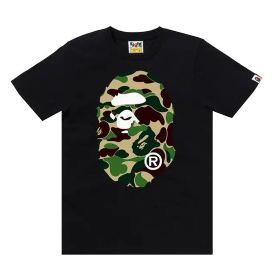BAPE ABC Camo Big Ape Head Tee (BLACK/GREEN)
