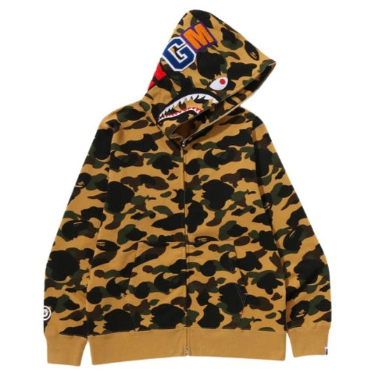 BAPE 1st Camo Shark Full Zip Hoodie (YELLOW)