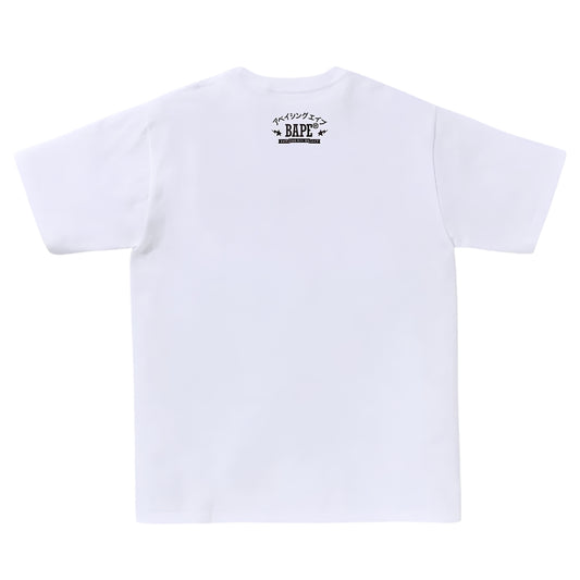 BAPE ABC Camo Japan Big Ape Head Tee (WHITE/BLUE)
